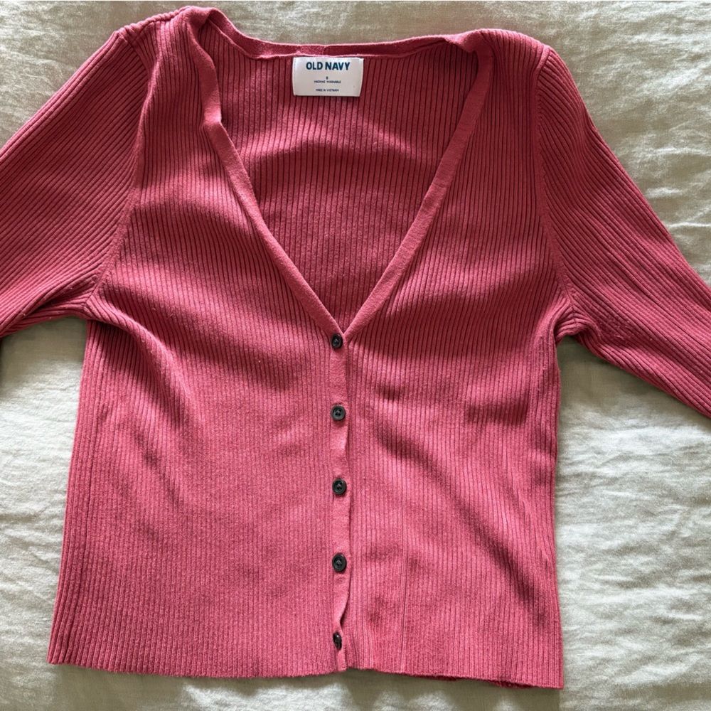 Old Navy Rose Button-Up Cardigan